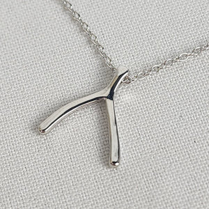 Sterling Forever Wishbone Pendant