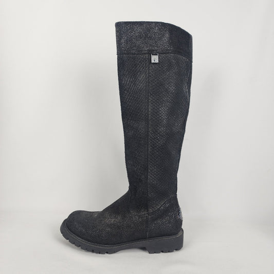 Bearpaw Black Tall Boots Size 6