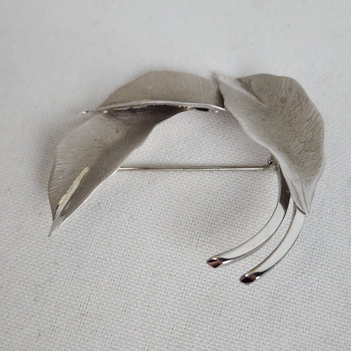 Vintage Bond Boyd Sterling Silver Leaf Brooch