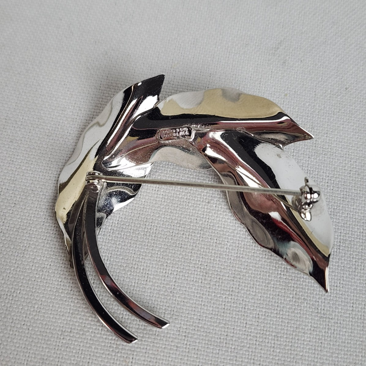 Vintage Bond Boyd Sterling Silver Leaf Brooch