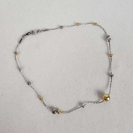 FAC Silver & Gold Chain Anklet