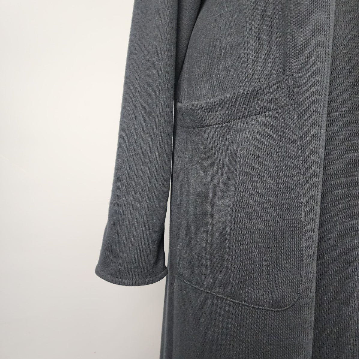 Weekenders Black Cotton Long Line Knit Jacket Size L