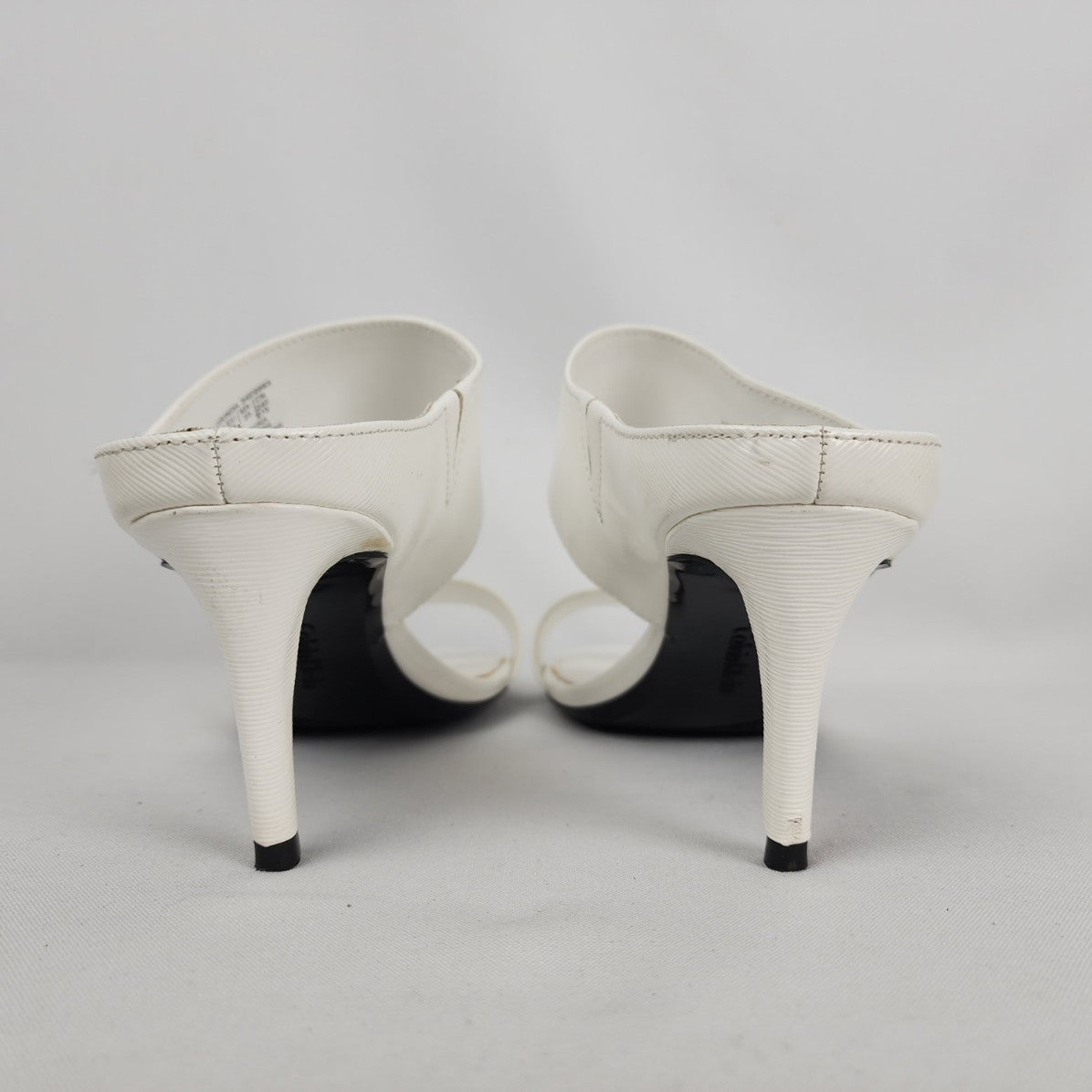 Calvin Klein White Heeled Slide Sandals Size 8