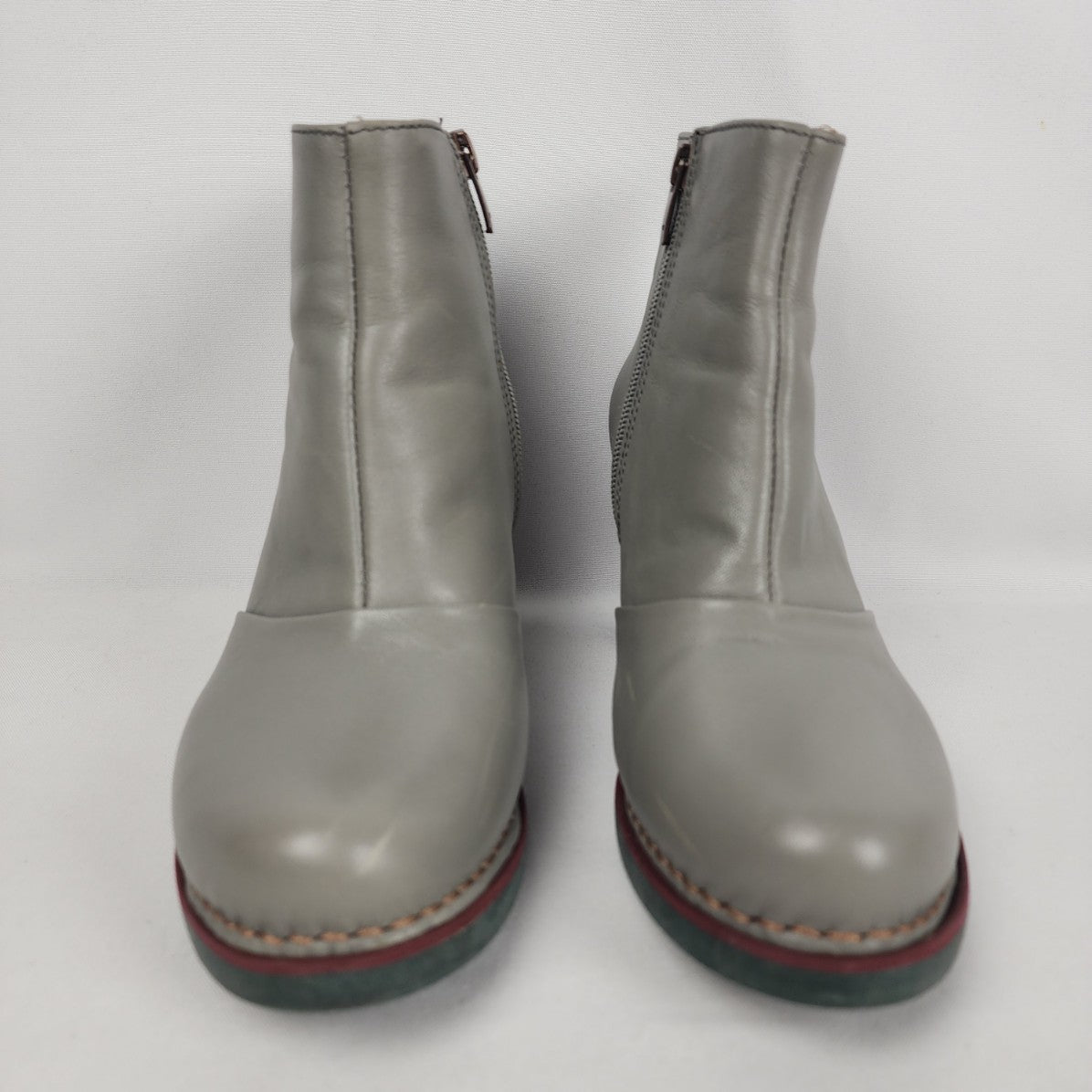 Art Company Grey Leather Heeled Boots Size 8.5