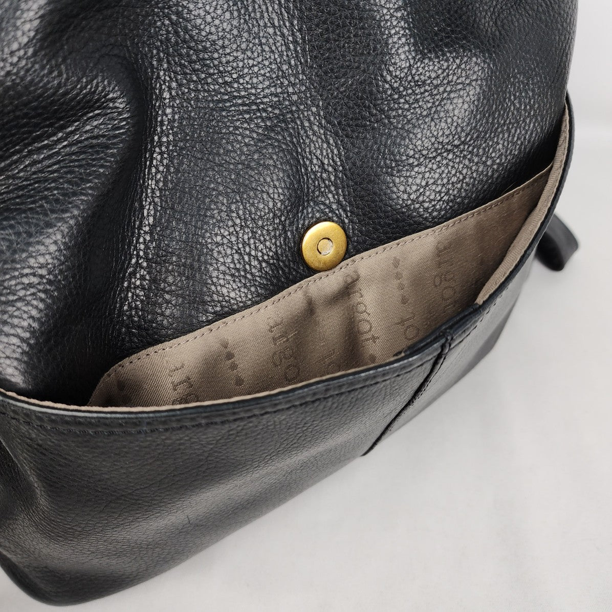 Margot Black Leather Crossbody Purse