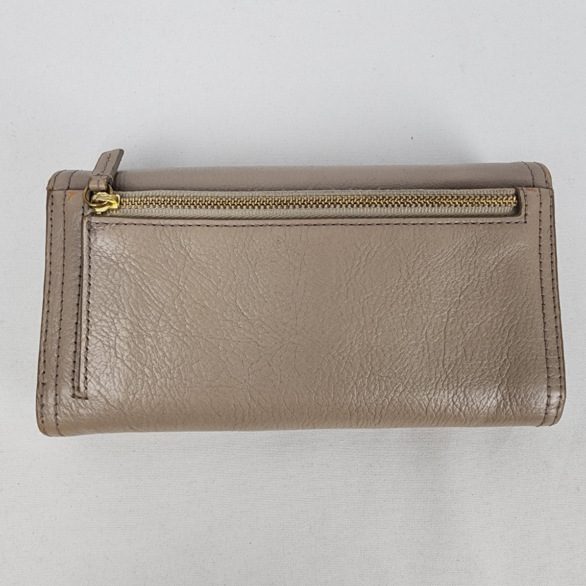 Fossil Taupe Leather Wallet