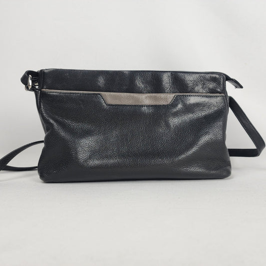 JBS Black Leather Crossbody Purse