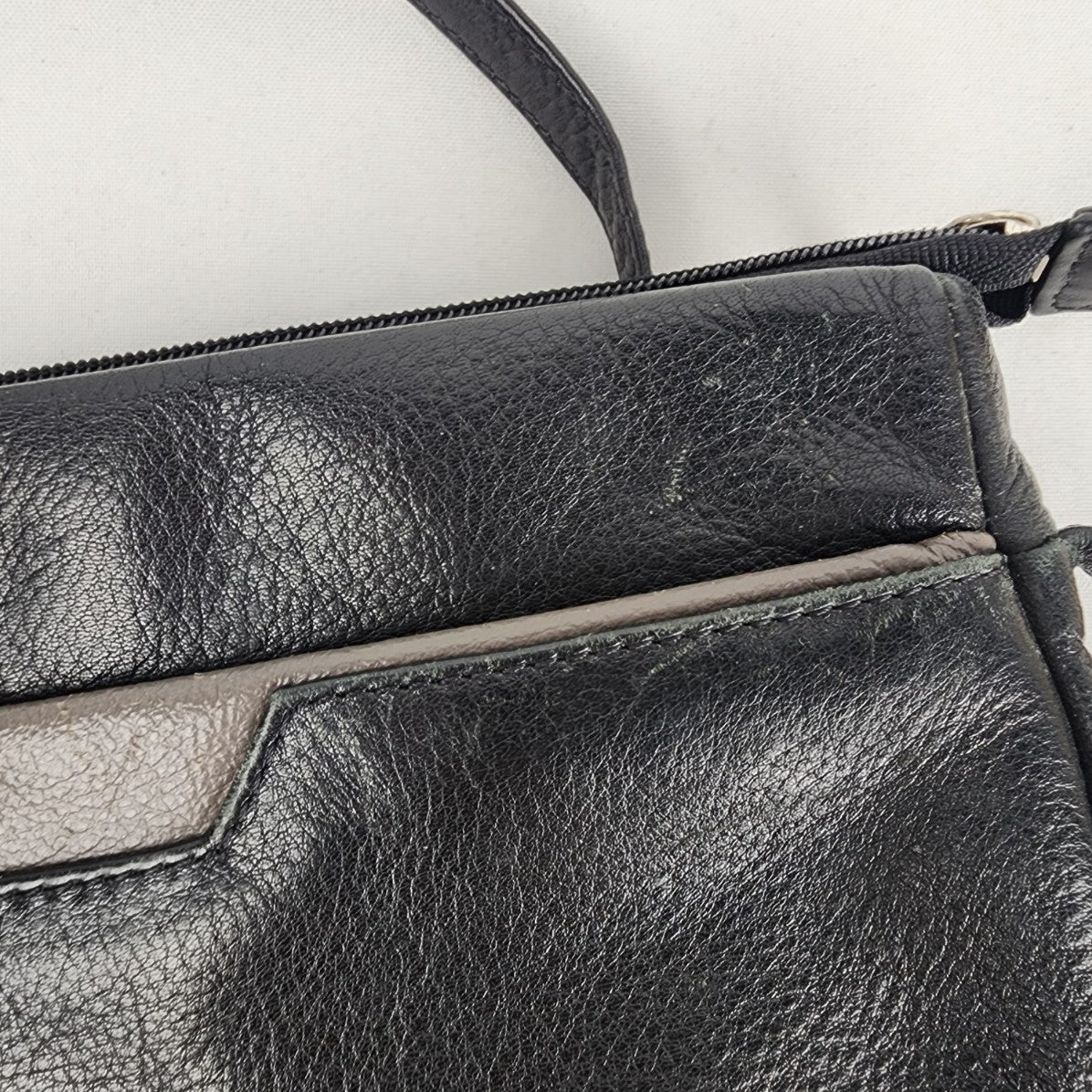 JBS Black Leather Crossbody Purse