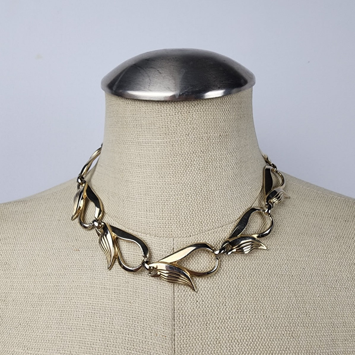 Vintage Gold Tone Collar Necklace