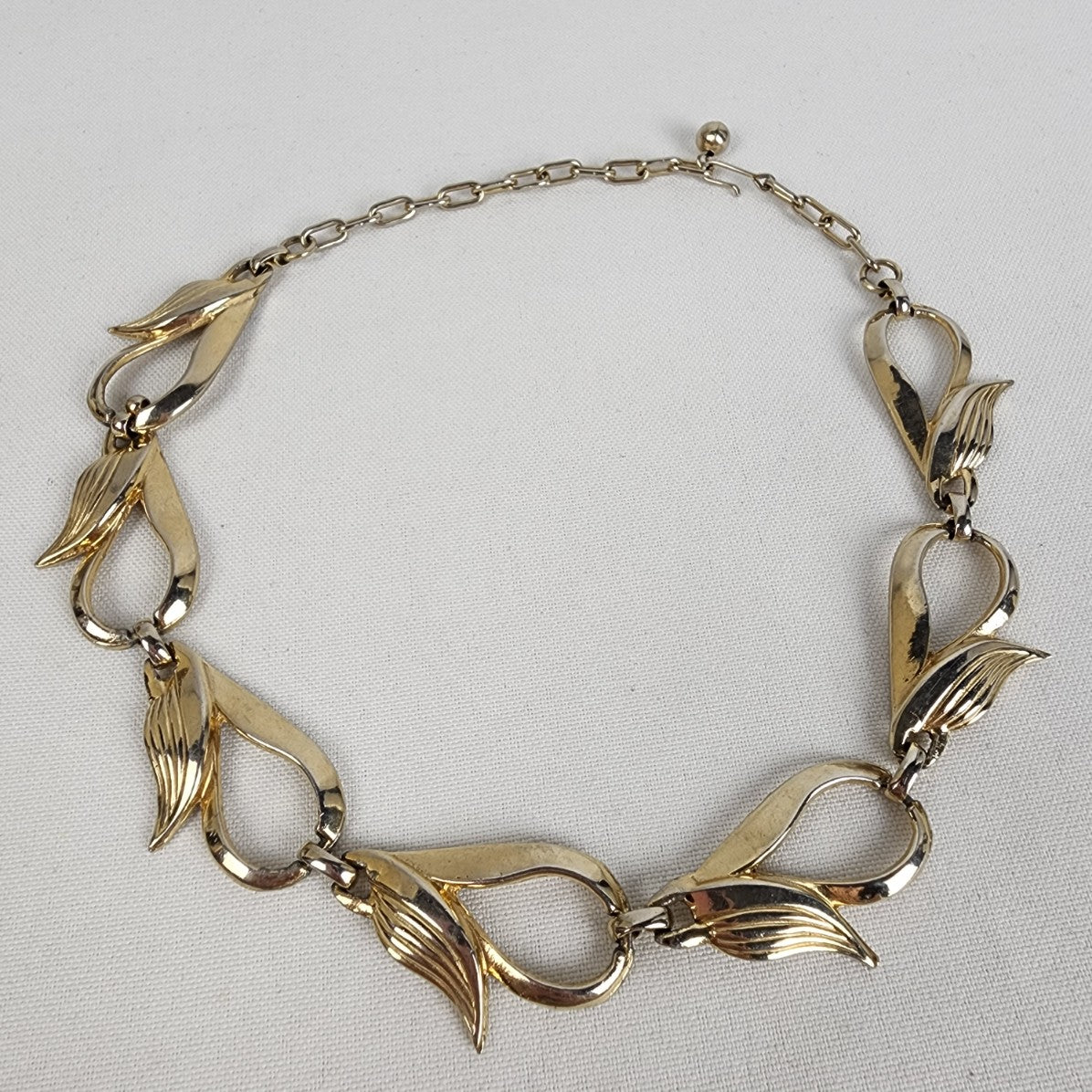 Vintage Gold Tone Collar Necklace