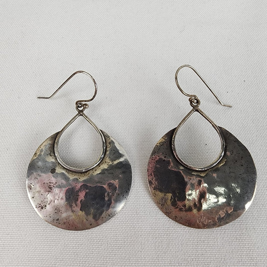 Silpada Sterling Silver Hammered Half Moon Earrings