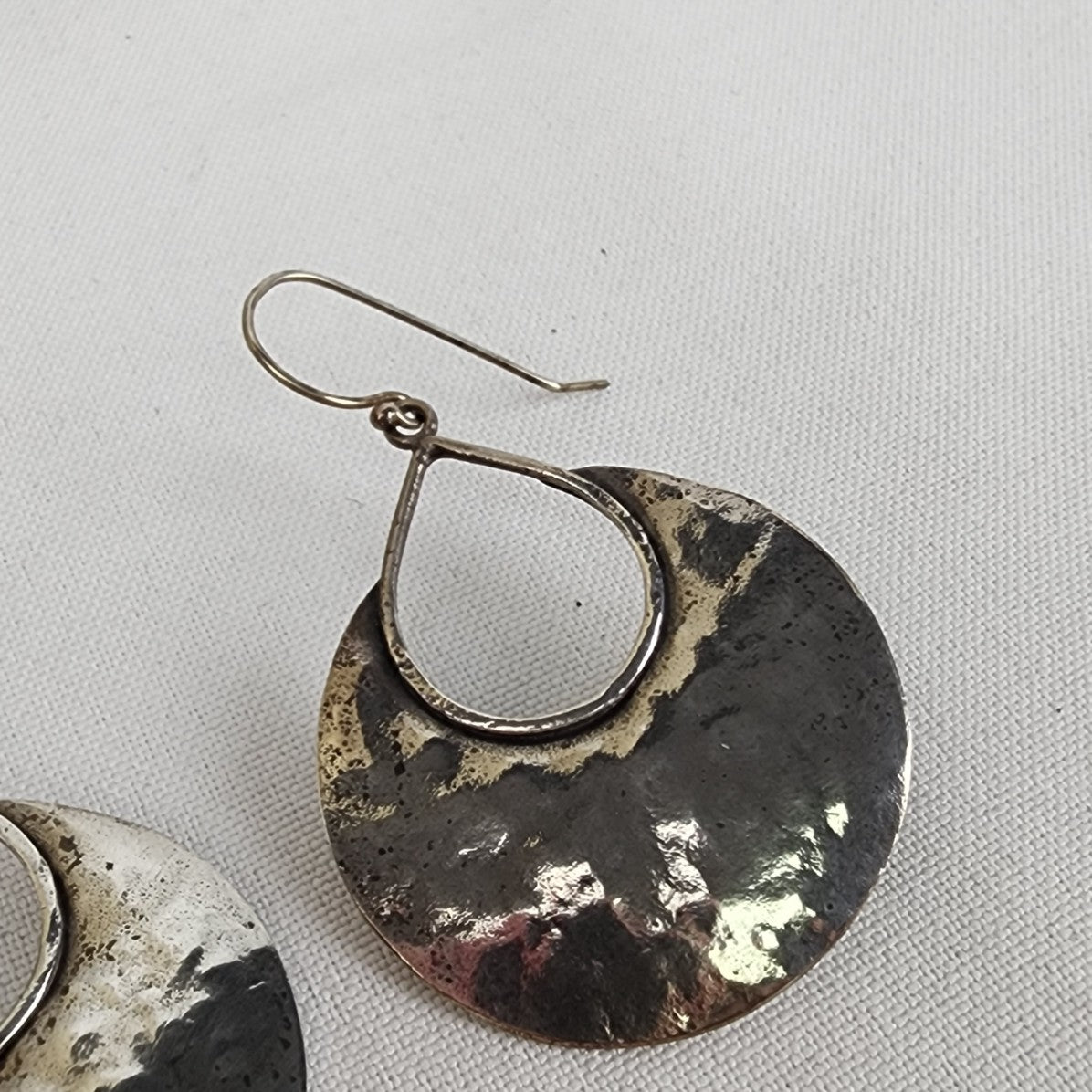 Silpada Sterling Silver Hammered Half Moon Earrings