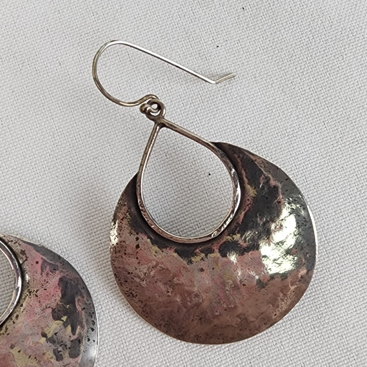 Silpada Sterling Silver Hammered Half Moon Earrings