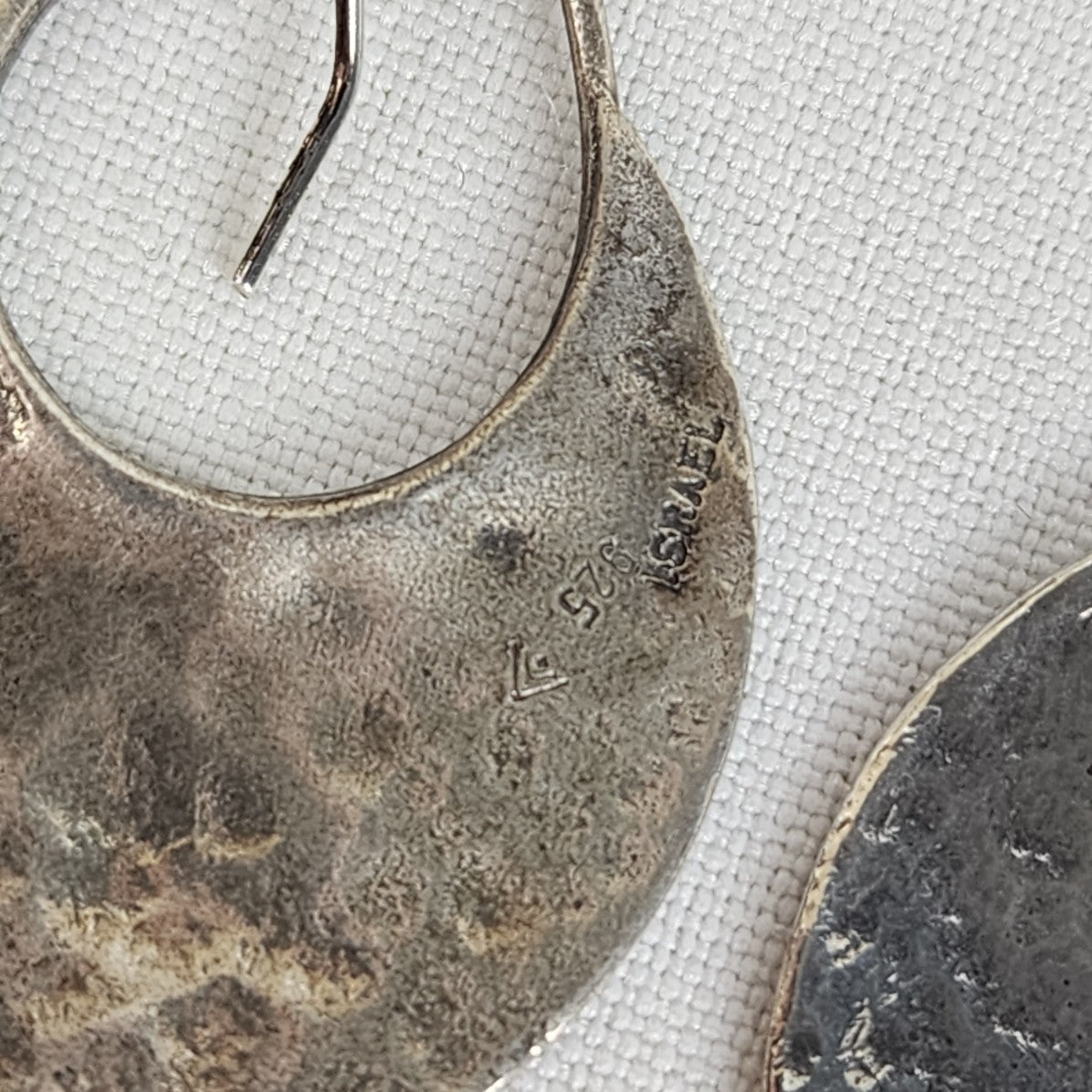 Silpada Sterling Silver Hammered Half Moon Earrings