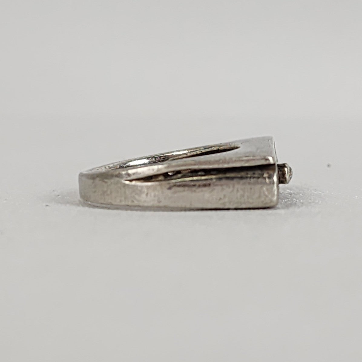 925 Sterling Silver Square Ring Size 8