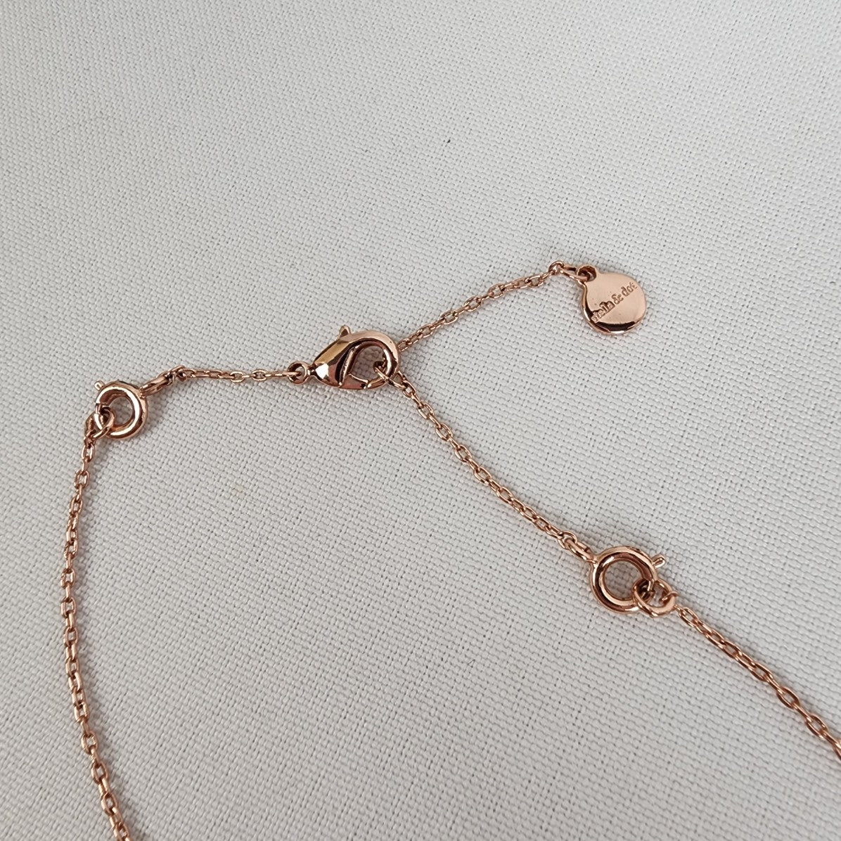 Stella & Dot Curved Bar Rose Gold Pave Necklace