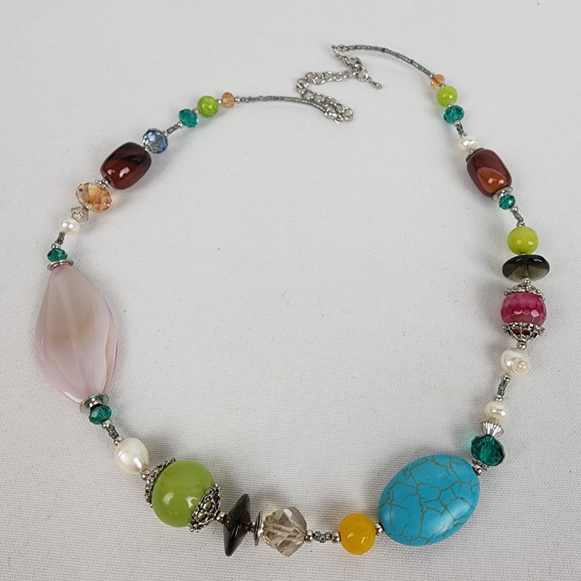 Colorful Glass Beaded Necklace