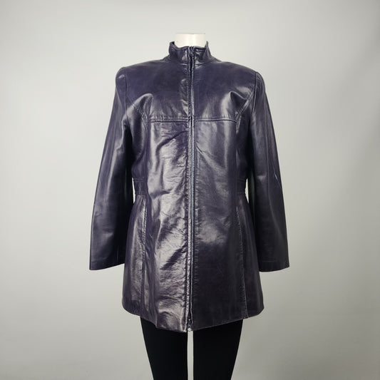 Vintage Danier Purple Leather Jacket Size L