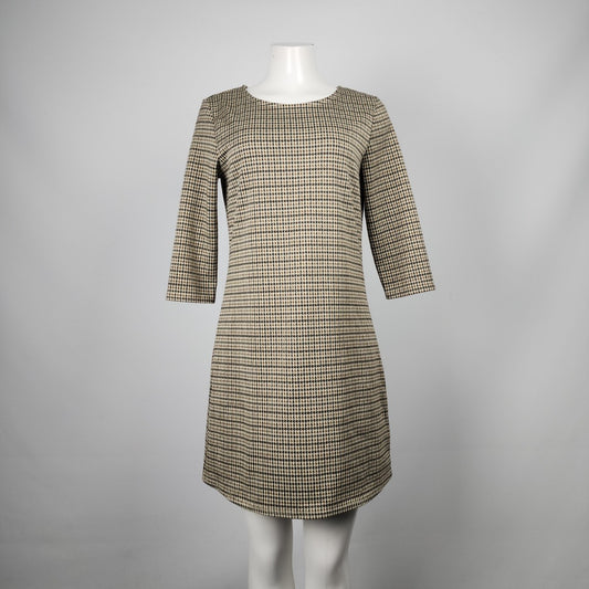 Only Brown Houndstooth Shirt Dress Size M