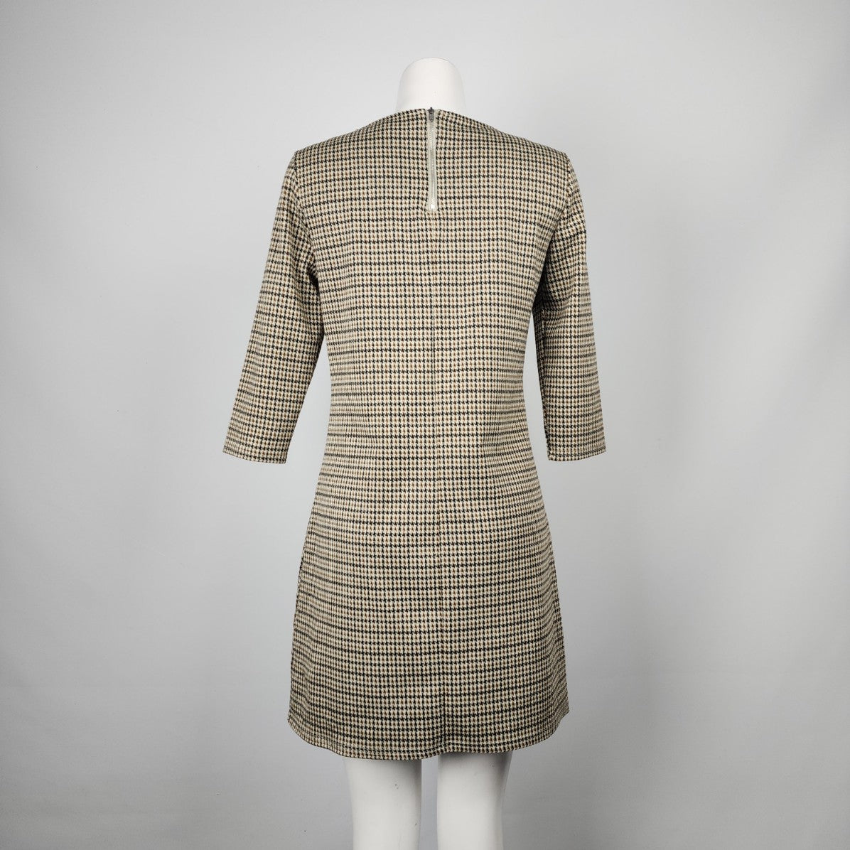 Only Brown Houndstooth Shirt Dress Size M