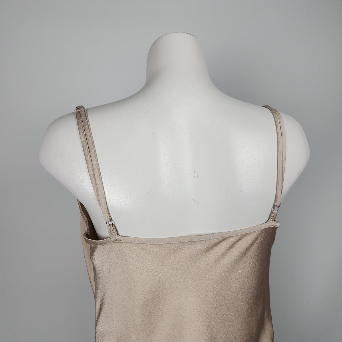 Nude Silky Cowl Neck Slip Dress Size M