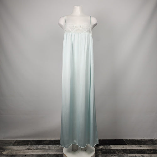 Vintage Van Raalte Blue Lingerie Slip Dress Size M