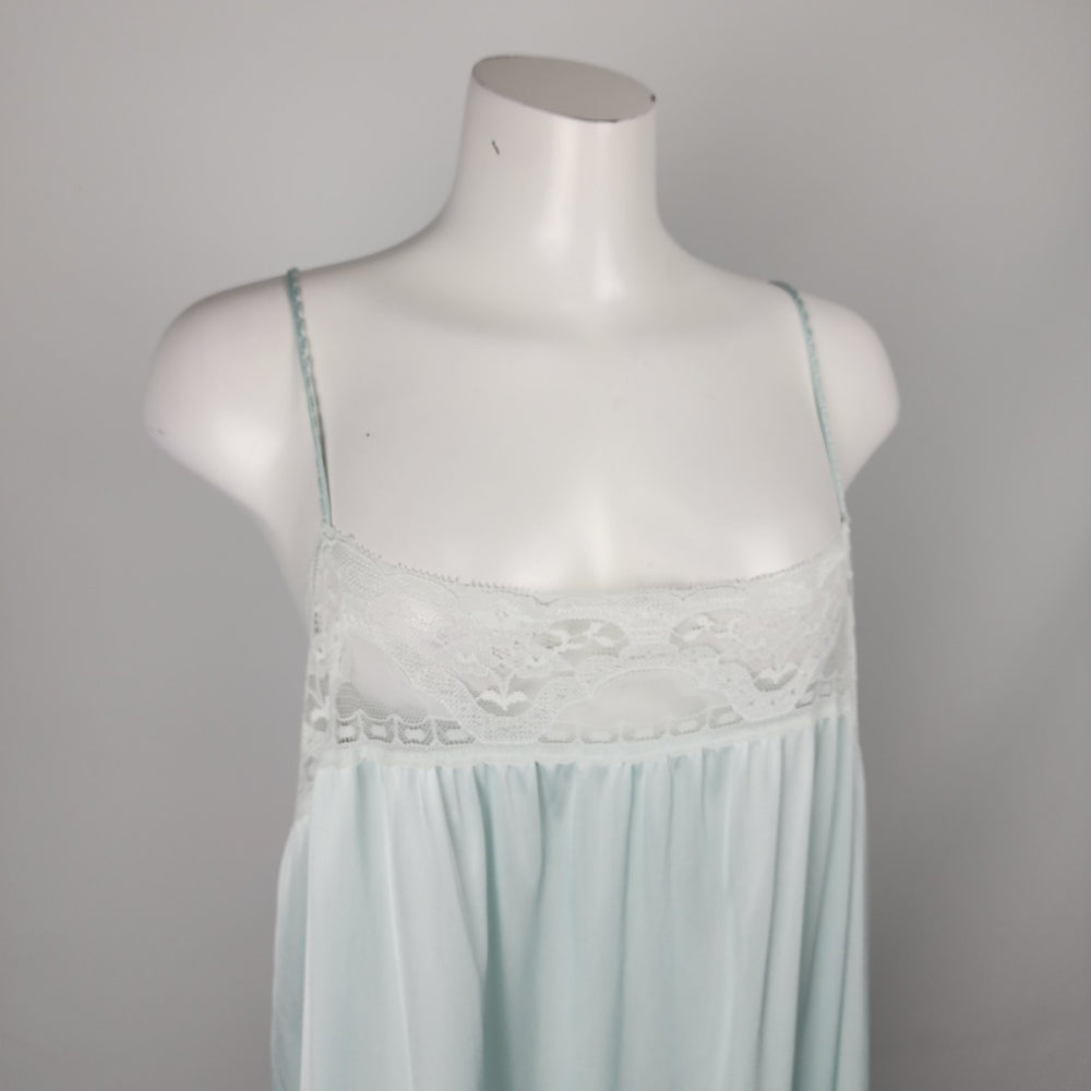 Vintage Van Raalte Blue Lingerie Slip Dress Size M