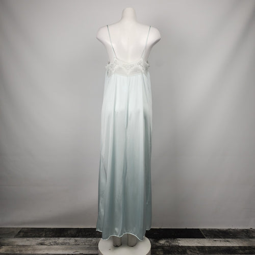 Vintage Van Raalte Blue Lingerie Slip Dress Size M