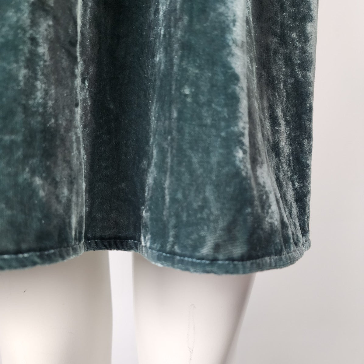 Holding Horses Anthropologie Green Velvet Shirt Dress Size S