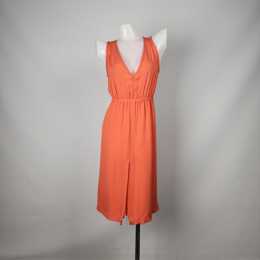 Babaton Aritzia Coral Silk Mini Dress Size XXS