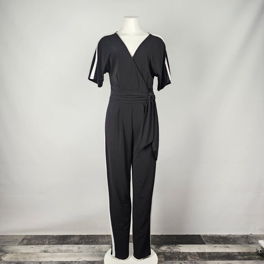 Black Tape_ Black & White Stripe Jumpsuit Size S