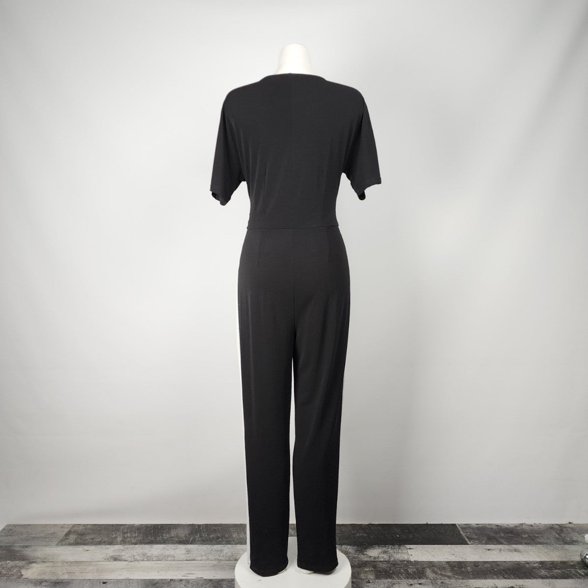 Black Tape_ Black & White Stripe Jumpsuit Size S