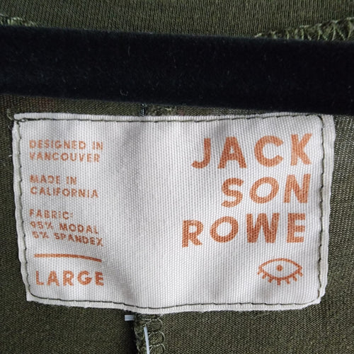 Jackson Rowe Green Jersey Onesie Cropped Jumpsuit Size L