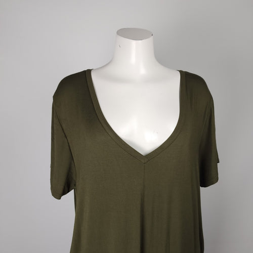 Jackson Rowe Green Jersey Onesie Cropped Jumpsuit Size L