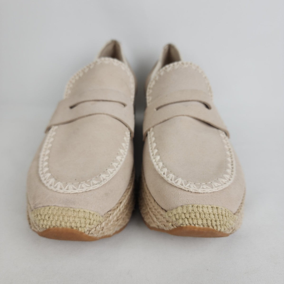 Dolce Vita Cream Suede Platform Loafers Size 9