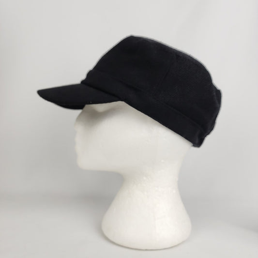 Jessica Black Wool Blend Cabbie Hat