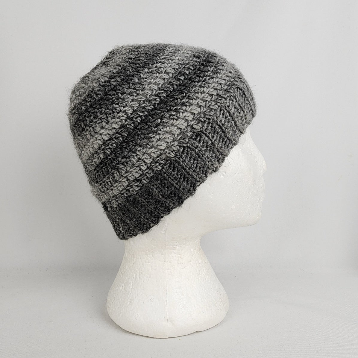 Handmade Grey Knit Pony Tail Toque