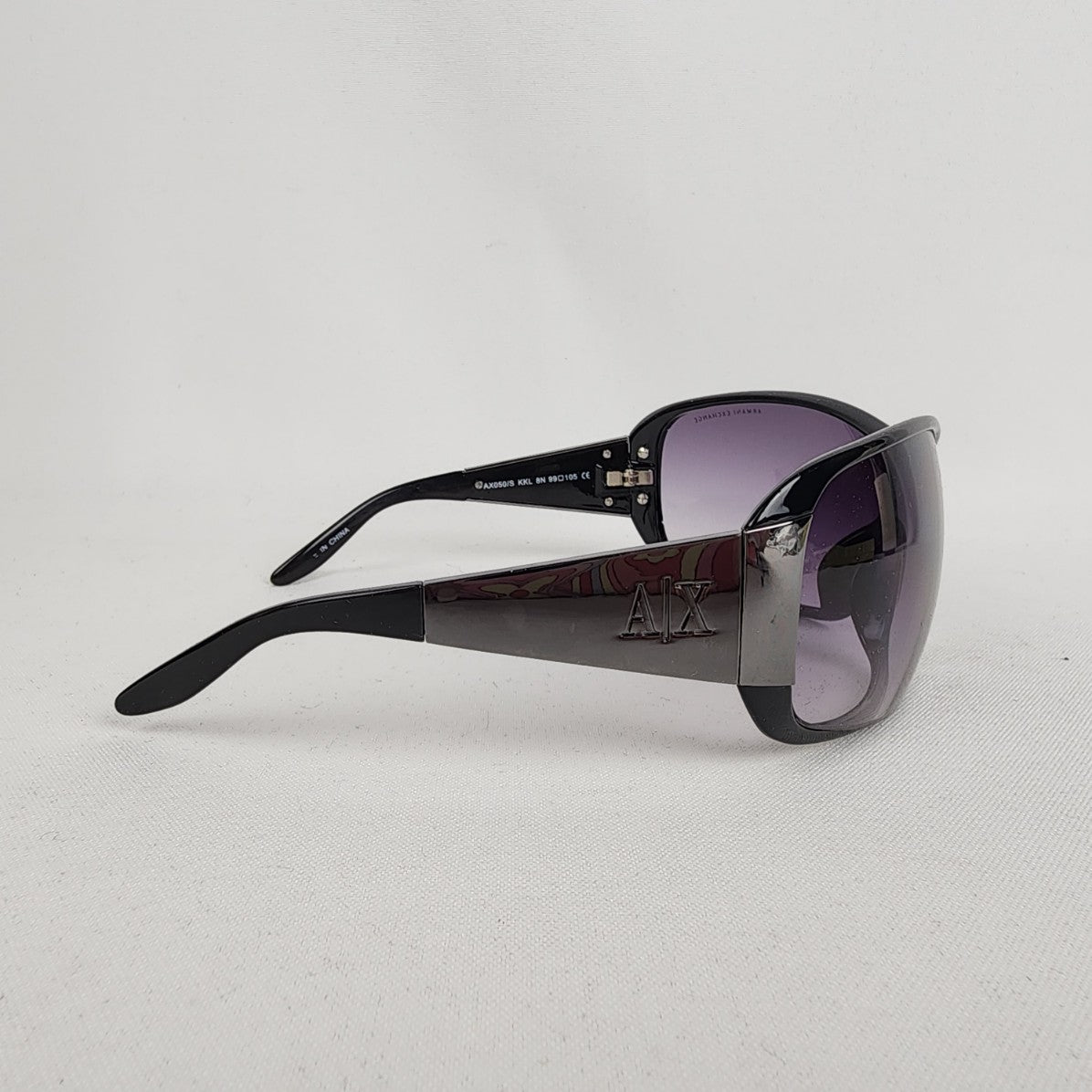 Armani Exchange Black Wrap Sunglasses