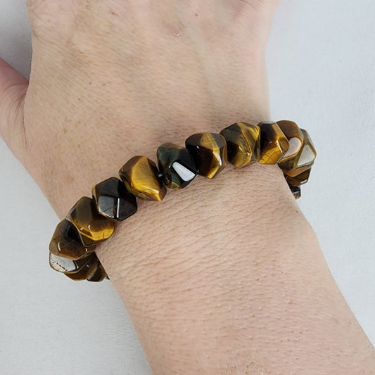 Tigers Eye Beaded Stretch Bracelet