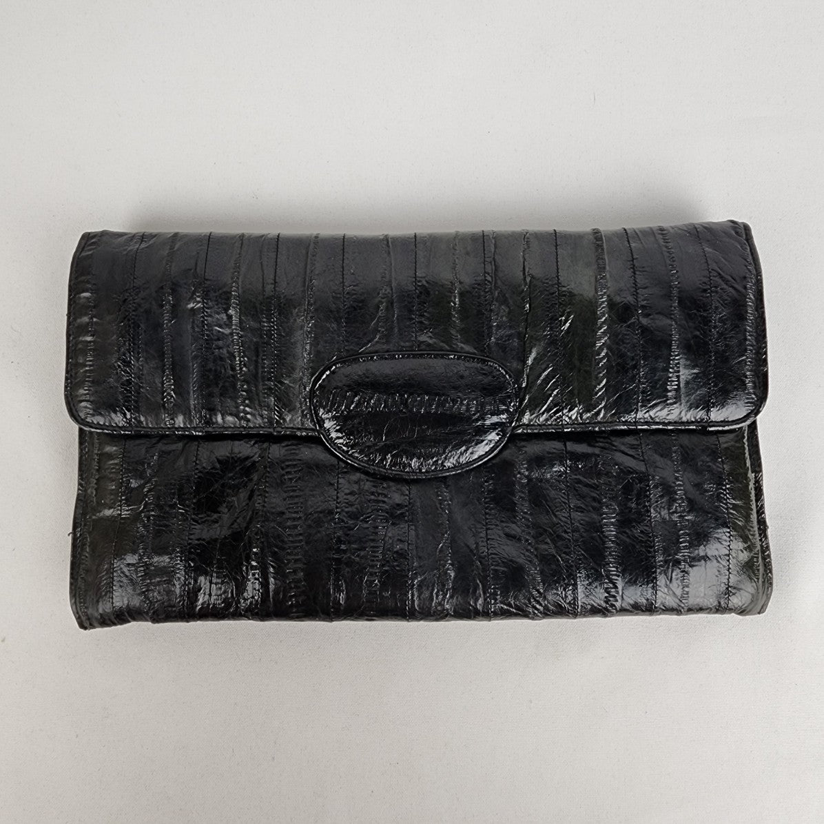 Vintage Black Eel Skin Clutch purse & Change Purse