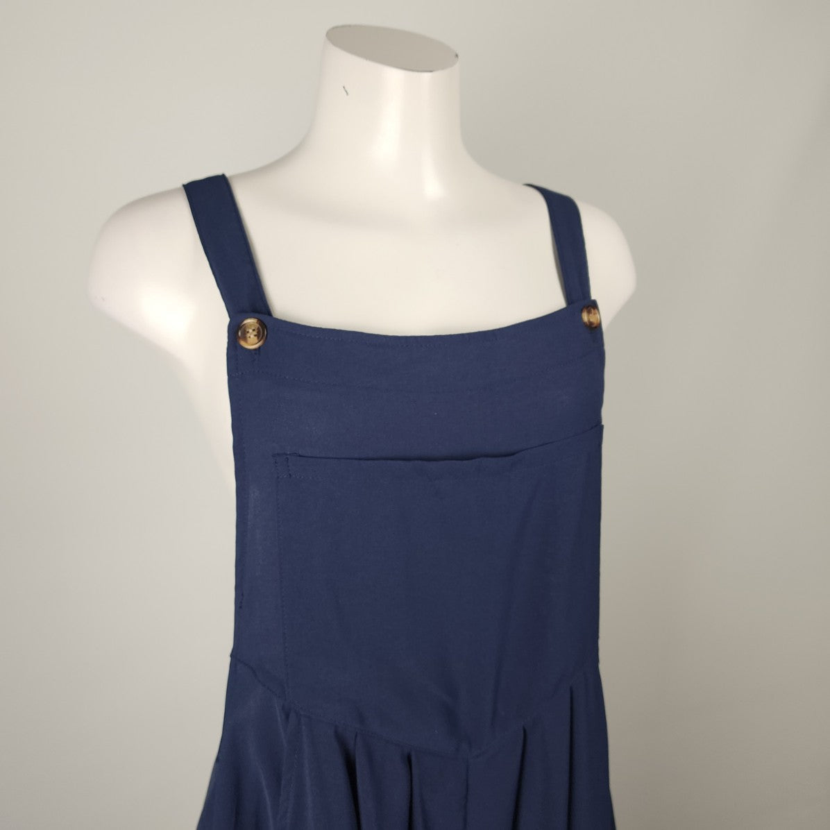 Blue Draped Front Overalls Size L/XL