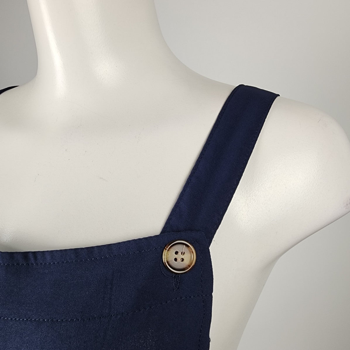 Blue Draped Front Overalls Size L/XL