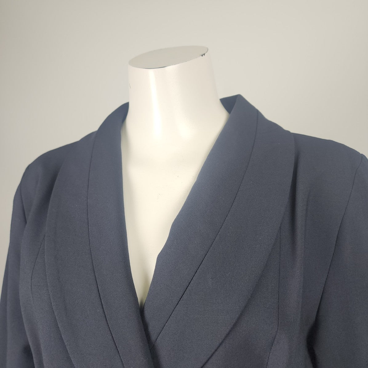 Sarah Pacini Navy Button Up Wrap Blazer Size L