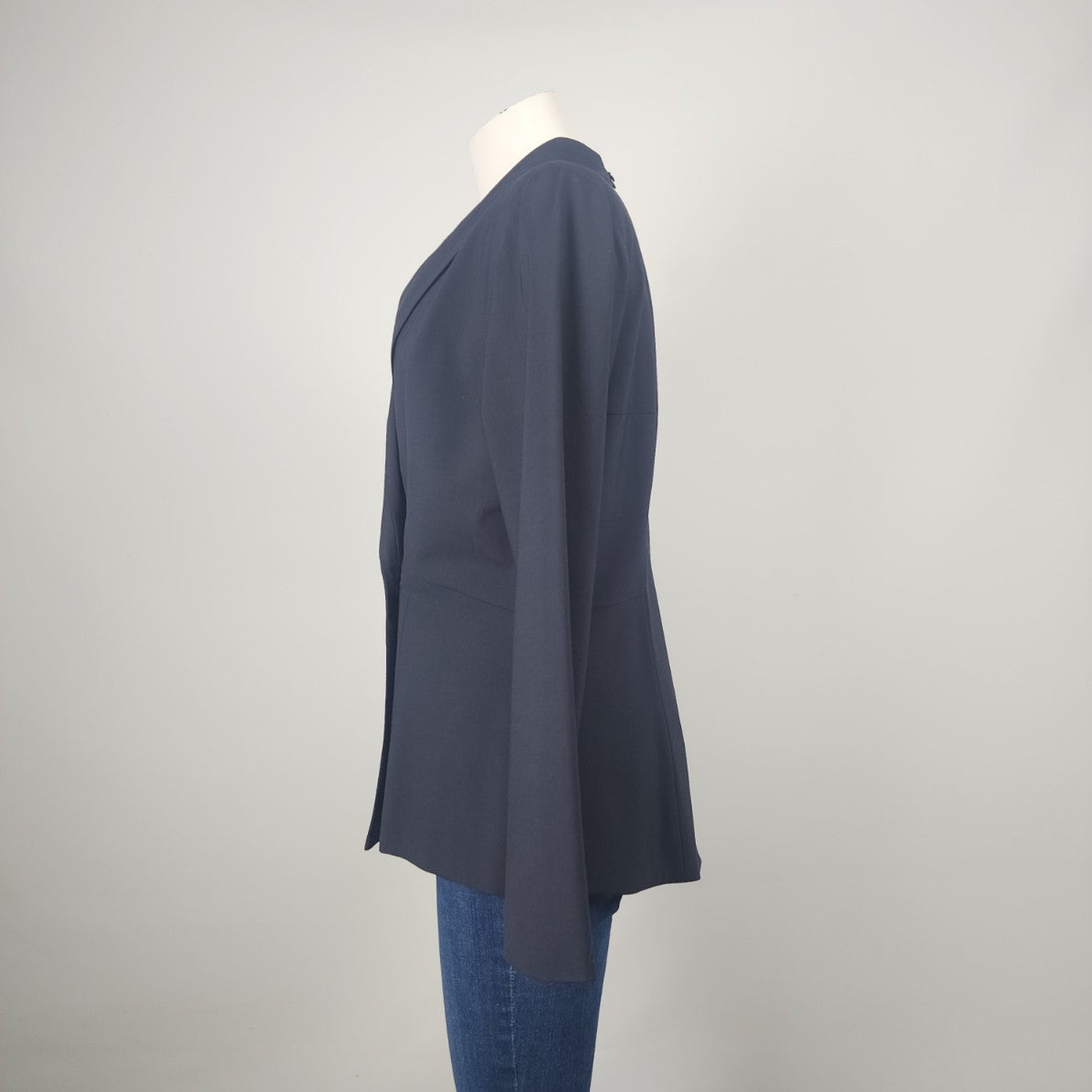 Sarah Pacini Navy Button Up Wrap Blazer Size L