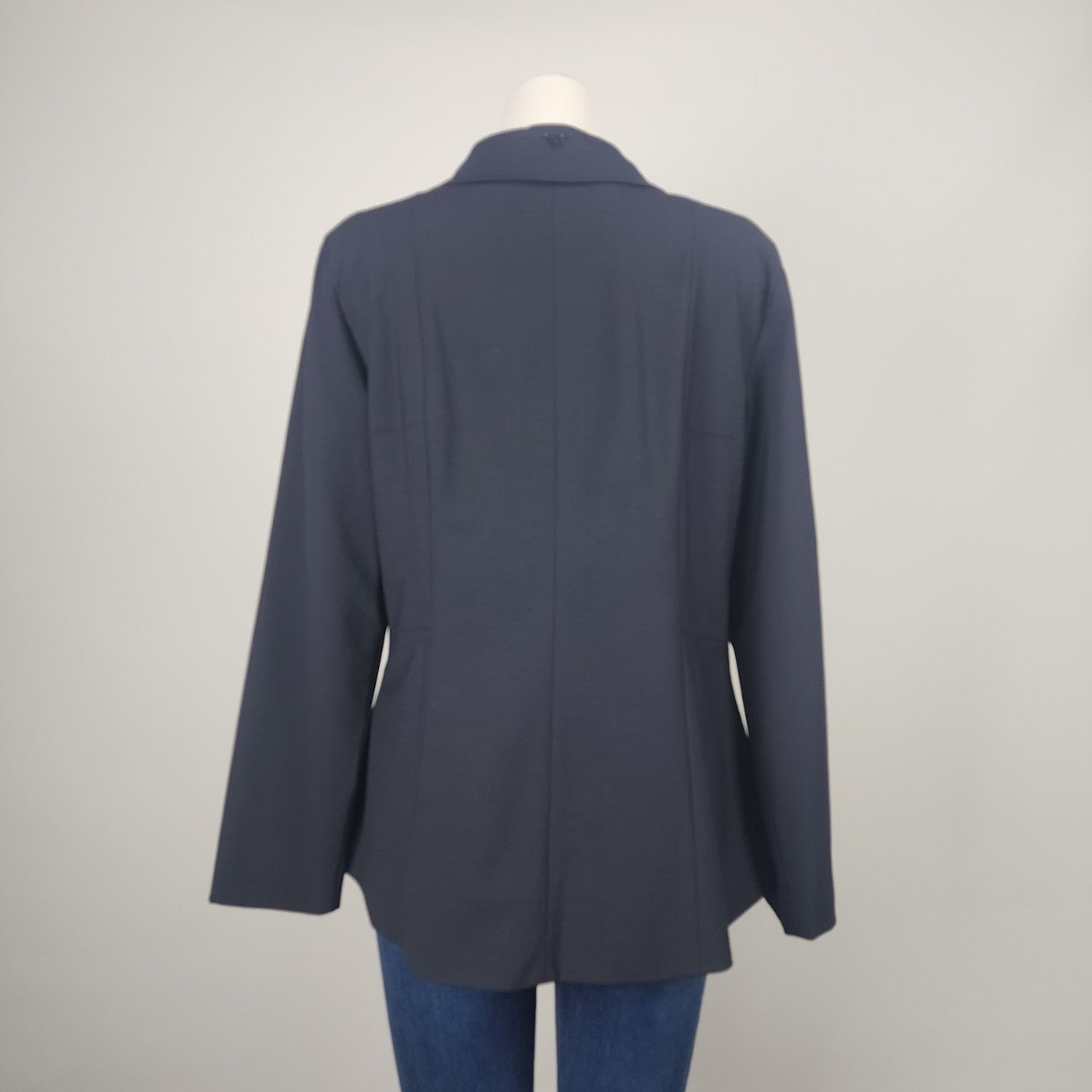 Sarah Pacini Navy Button Up Wrap Blazer Size L