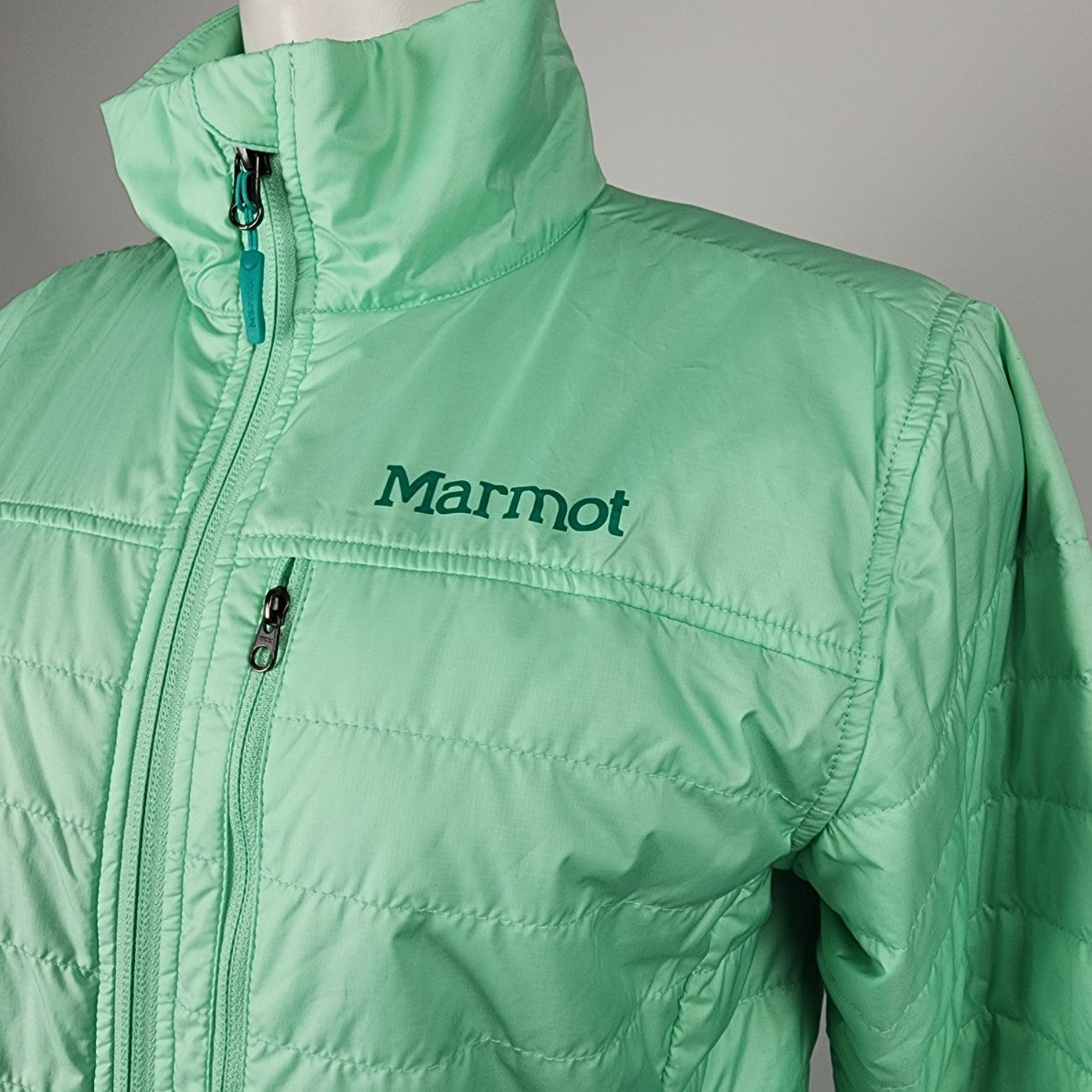 Marmot Green Quilted Puffer Jacket Size M