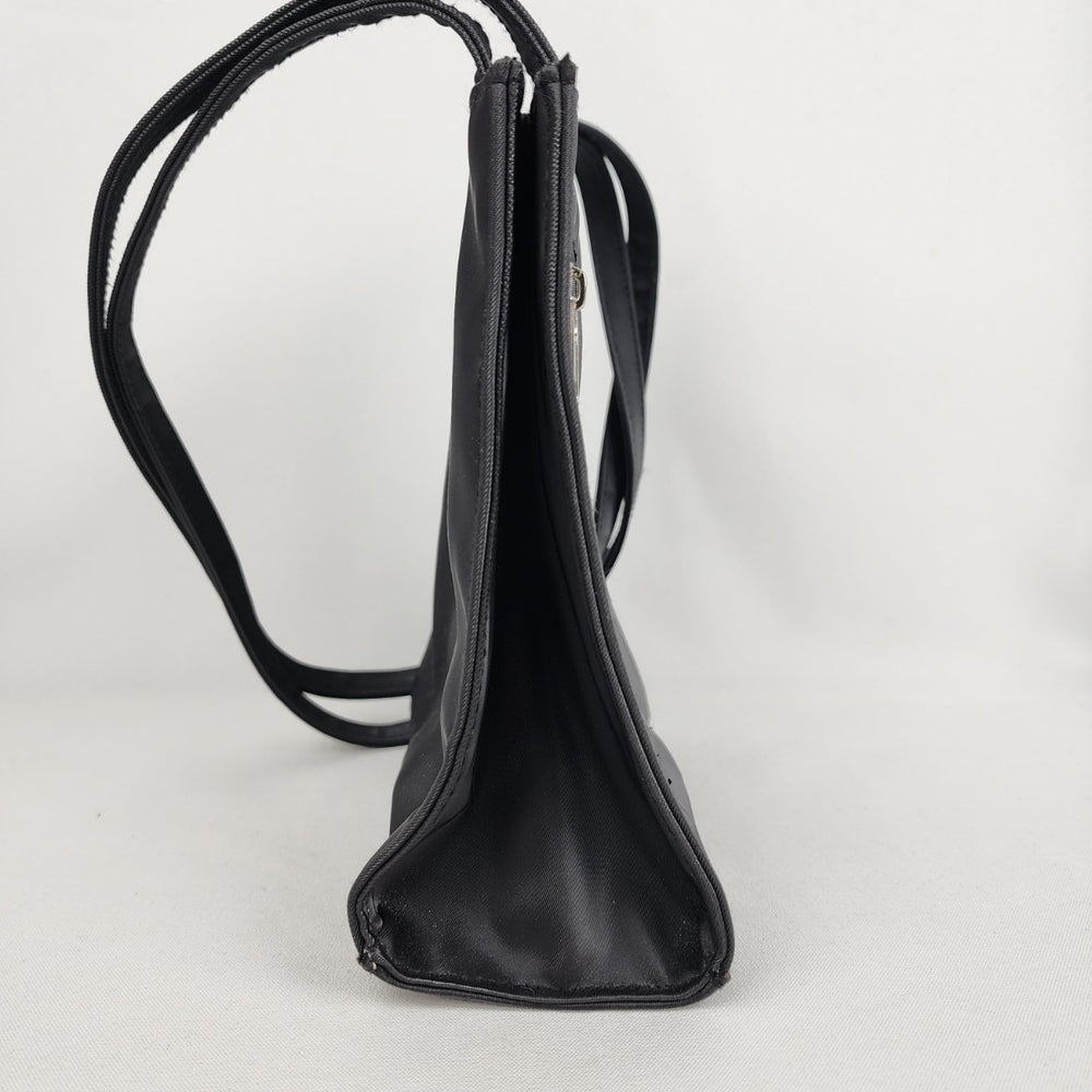 Vintage Y2K Black Zip Detail Mini Tote Shoulder Purse