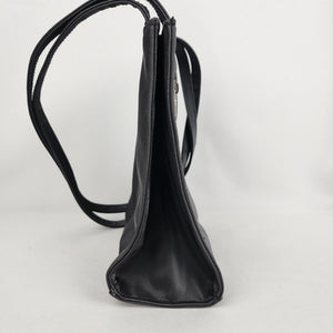 Vintage Y2K Black Zip Detail Mini Tote Shoulder Purse