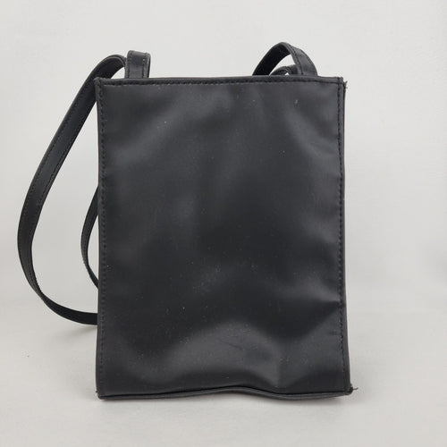 Vintage Y2K Black Zip Detail Mini Tote Shoulder Purse