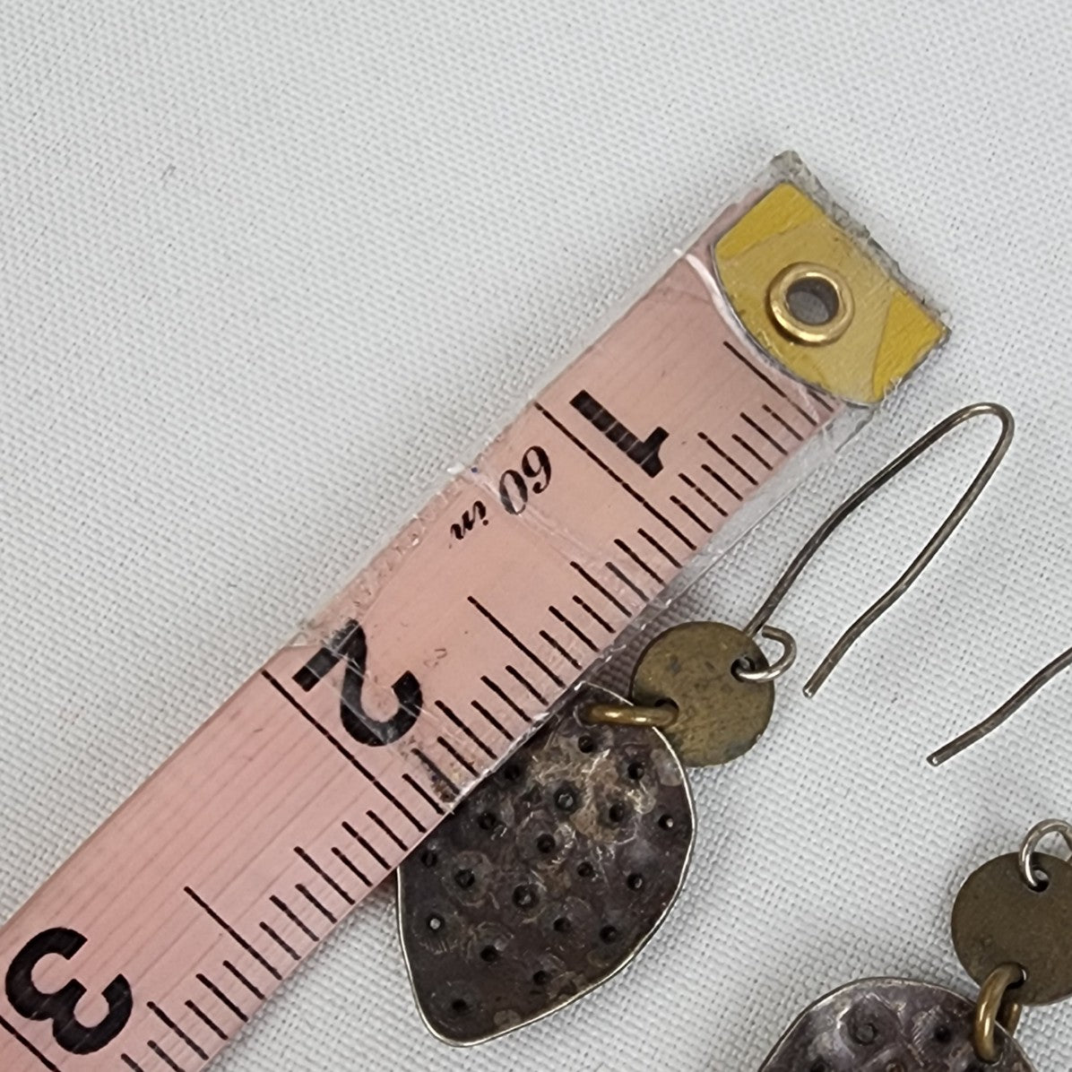 Hammered Bronze Drop Earrings